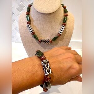 Vintage Statement Necklace & Bracelet Set